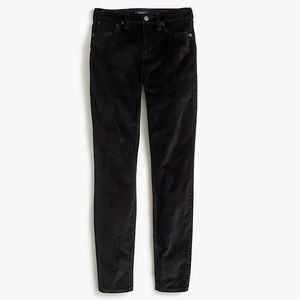 J Crew Black Velvet Toothpick Jean New!